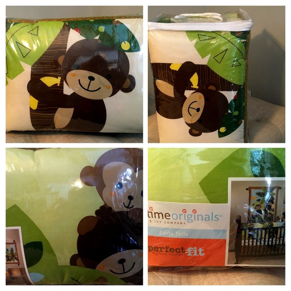 Curly Tails 4 piece bumper set-bedtime originals A Lambs & Ivy company